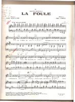 La foule, Edith Piaf, piano-chant Sheet music for Piano (Solo